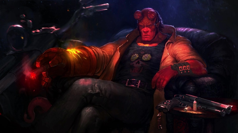 Hellboy Chilling Live Wallpaper