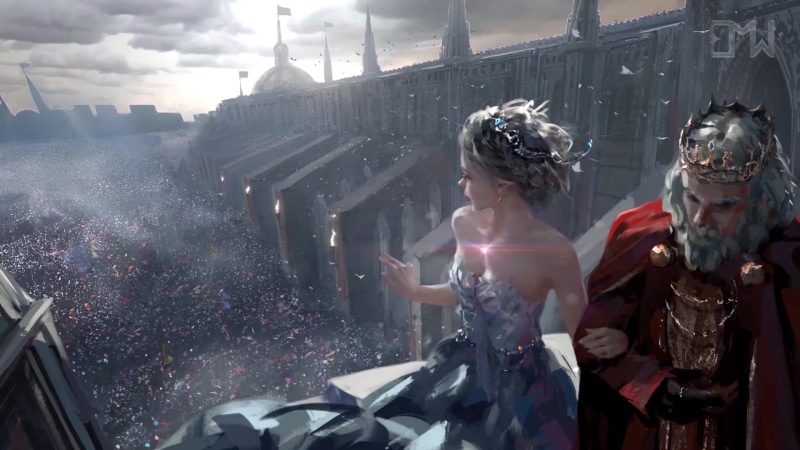 Fallen Kingdom, princess, dress, fantasy art, Ghostblade, artwork Live Wallpaper