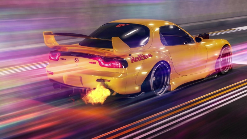 Mazda Rx7 Red Suns Live Wallpaper