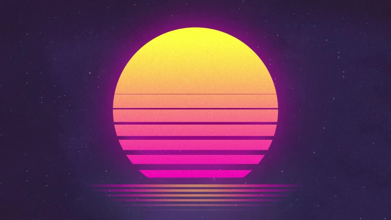 Synthwave New Retro Sun QHD Live Wallpaper