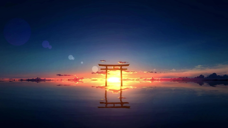 Torii Sunset Live Wallpaper