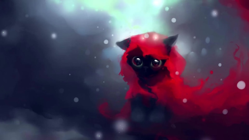 Red Riding Hood Kitty Live Wallpaper