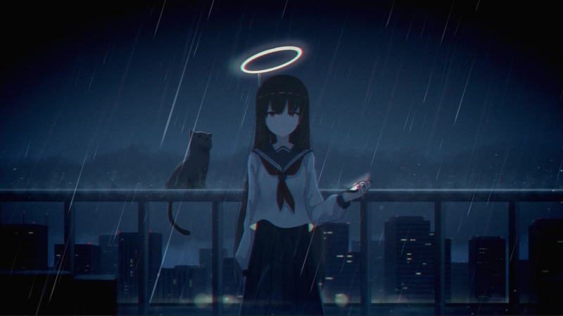 Rainy ANgel Halo Anime Live Wallpaper