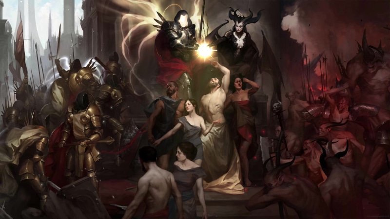 Lilith and Inarius Diablo 4K Live Wallpaper