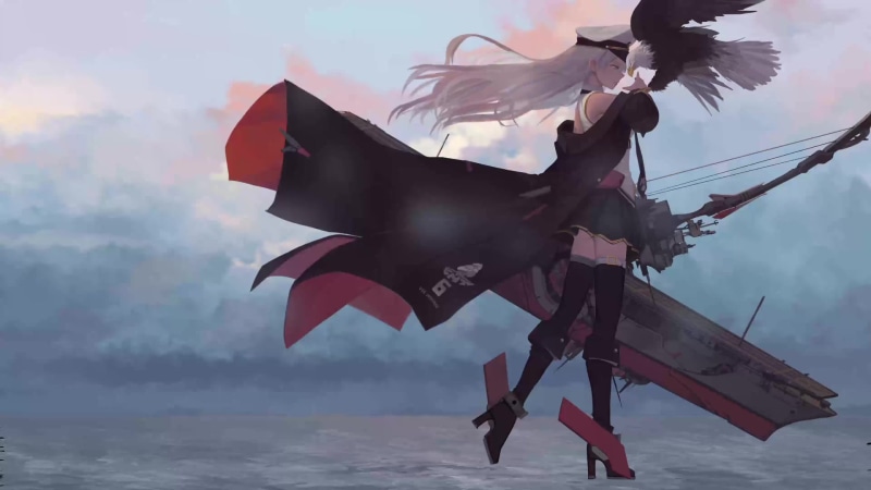 Azurlane Enterprise With Eagle Live Wallpaper