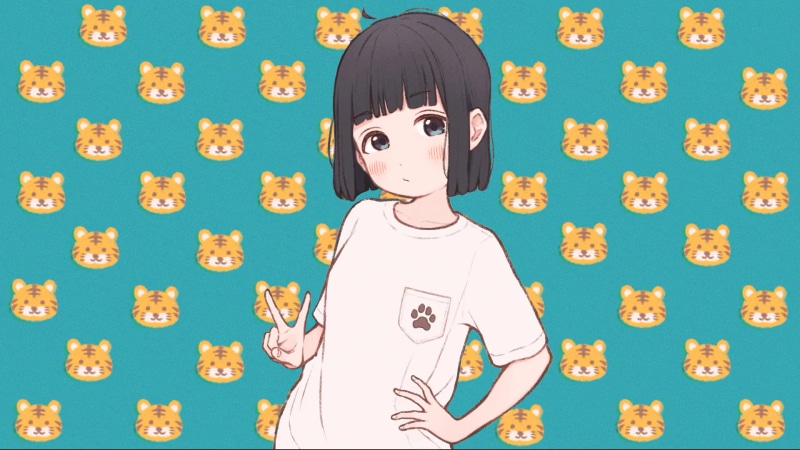 Charming Tiger, Original, Anime girl Live Wallpaper