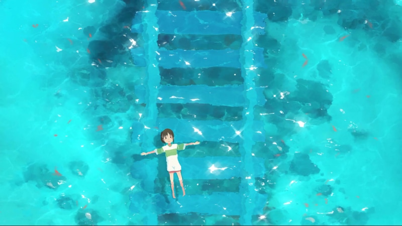 Spirited Away Chihiro Ogino In Water Live Wallpaper