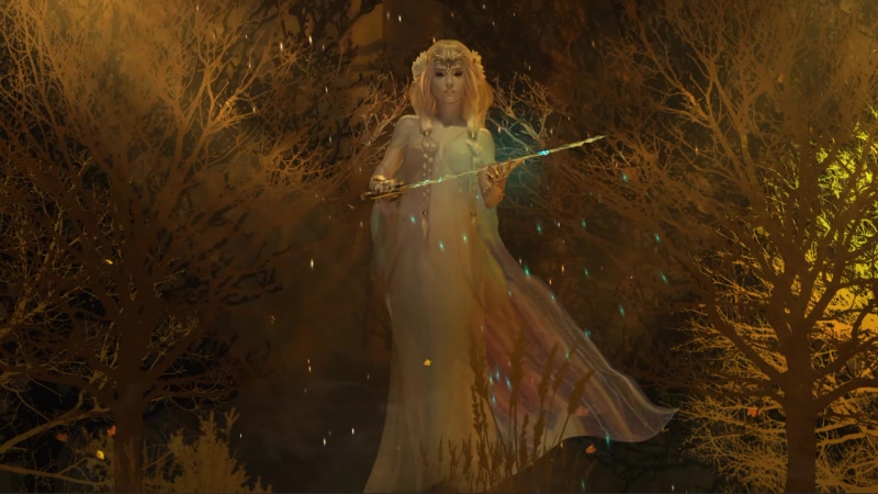 Elden Trees Girl With Sword Live Wallpaper