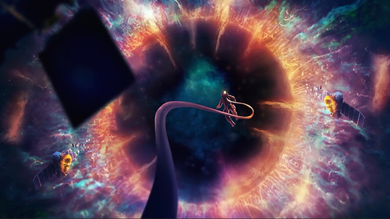Inner Dimension Astronaut Satelites Black Hole Live Wallpaper