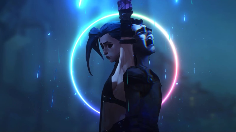 Arcane Jinx Dark League Of Legends Live Wallpaper