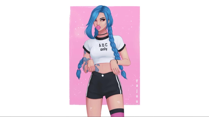 Jinx Waifu League Of Legends Live Wallpaper