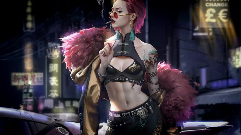 Kuo Cyberpunk 2077 Girl Live Wallpaper
