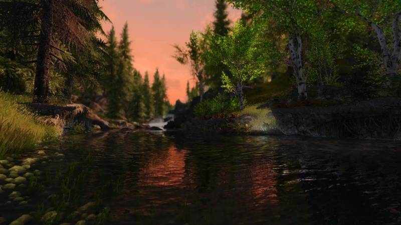 The Elder Scrolls Skyrim River To Riverwood Live Wallpaper