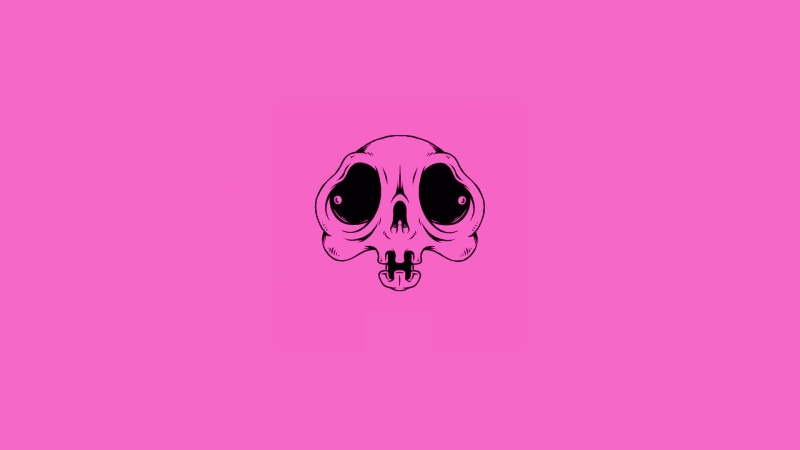 Minimal Pinky Skull Live Wallpaper