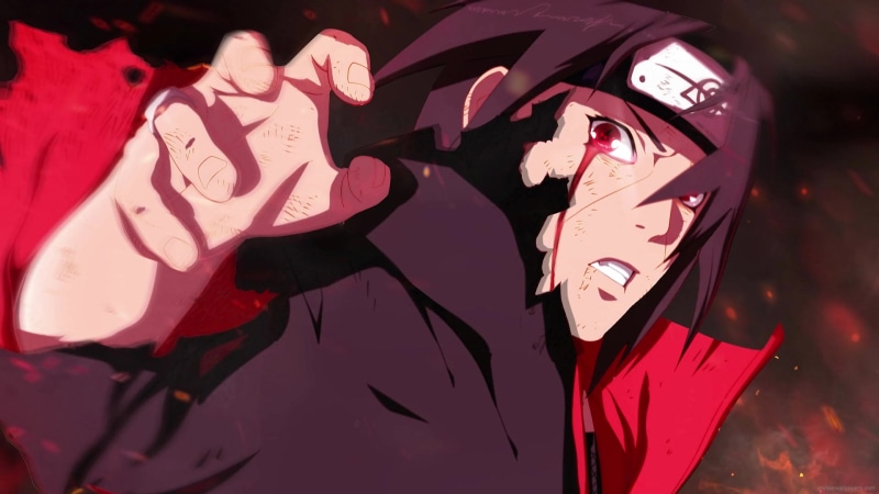 Itachi Uchiha Flames Live Wallpaper
