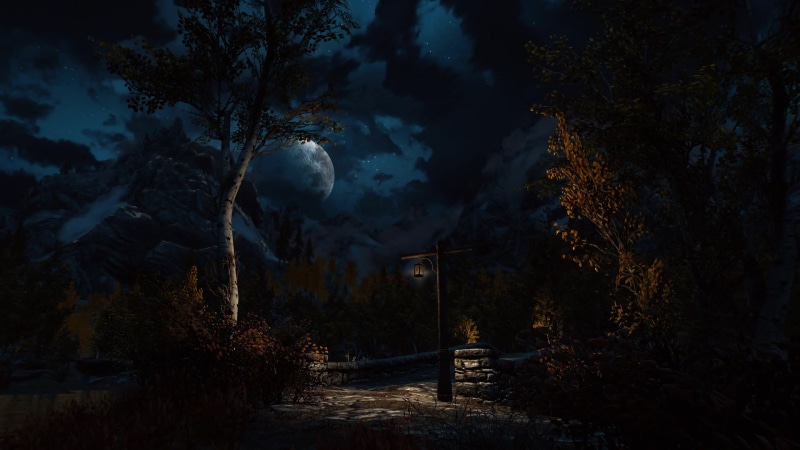 Moonlight Above the Aspens Skyrim SE Live Wallpaper