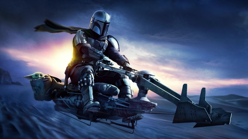 The Mandalorian speeder bike Live Wallpaper