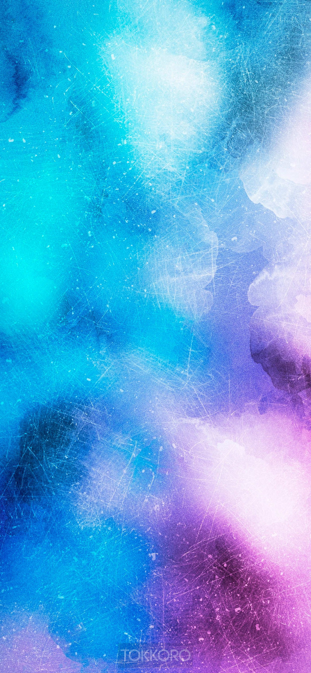 Abstract watercolor wash drawing with blue and purple hues HD Phone Wallpaper