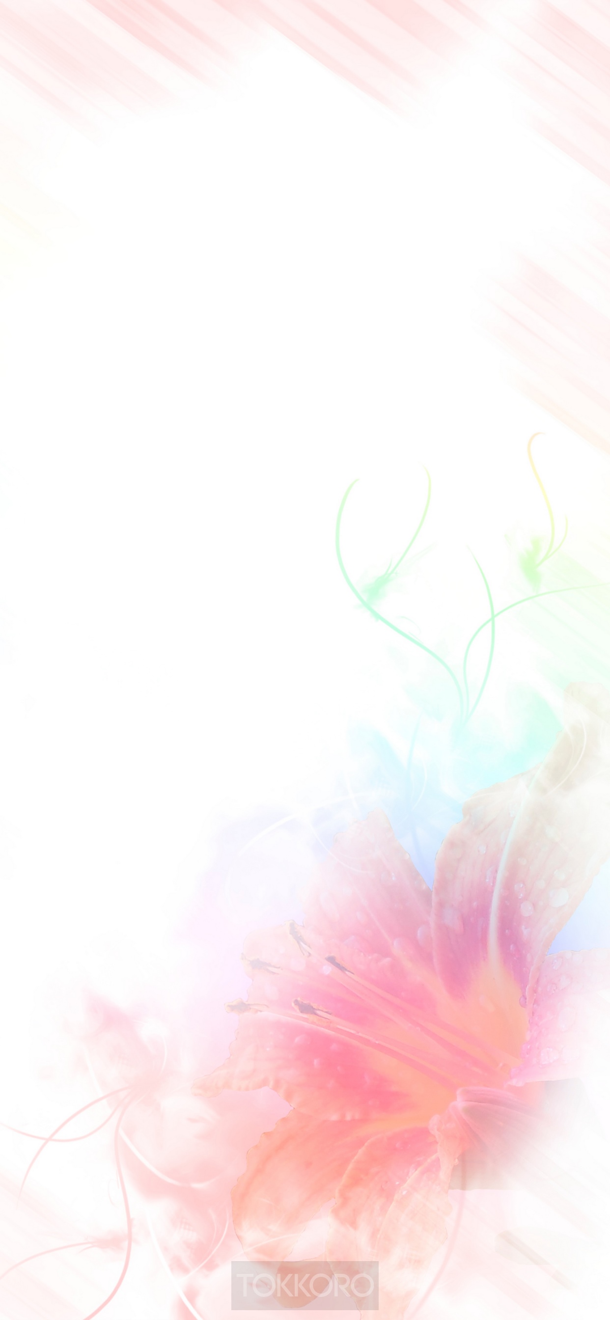 Pink flower drawing with soft colors HD Phone Wallpaper