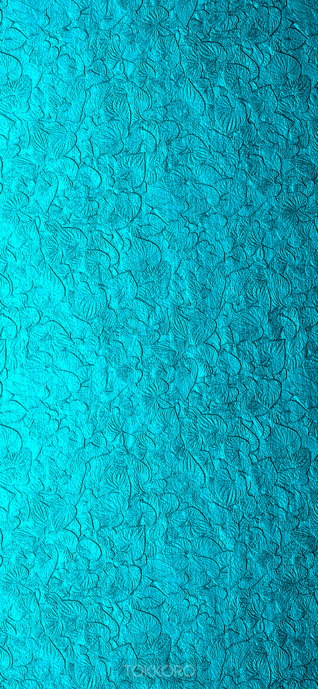 Turquoise floral embossed pattern HD Phone Wallpaper