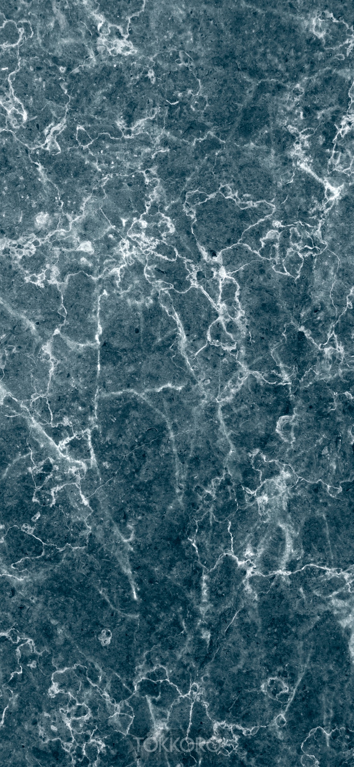 Dark Blue Marble Texture with White Veins HD Phone Wallpaper