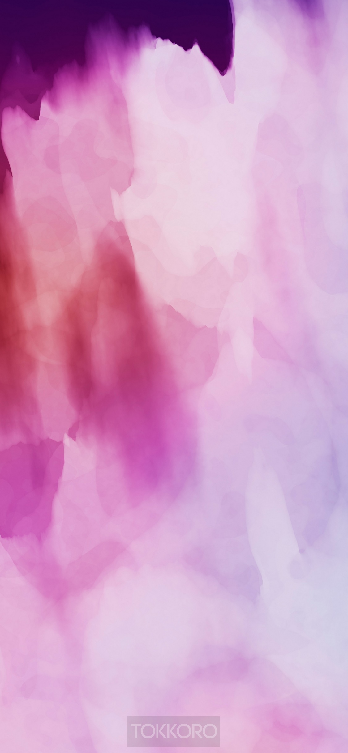 Abstract watercolor wash drawing with purple and pink hues HD Phone Wallpaper