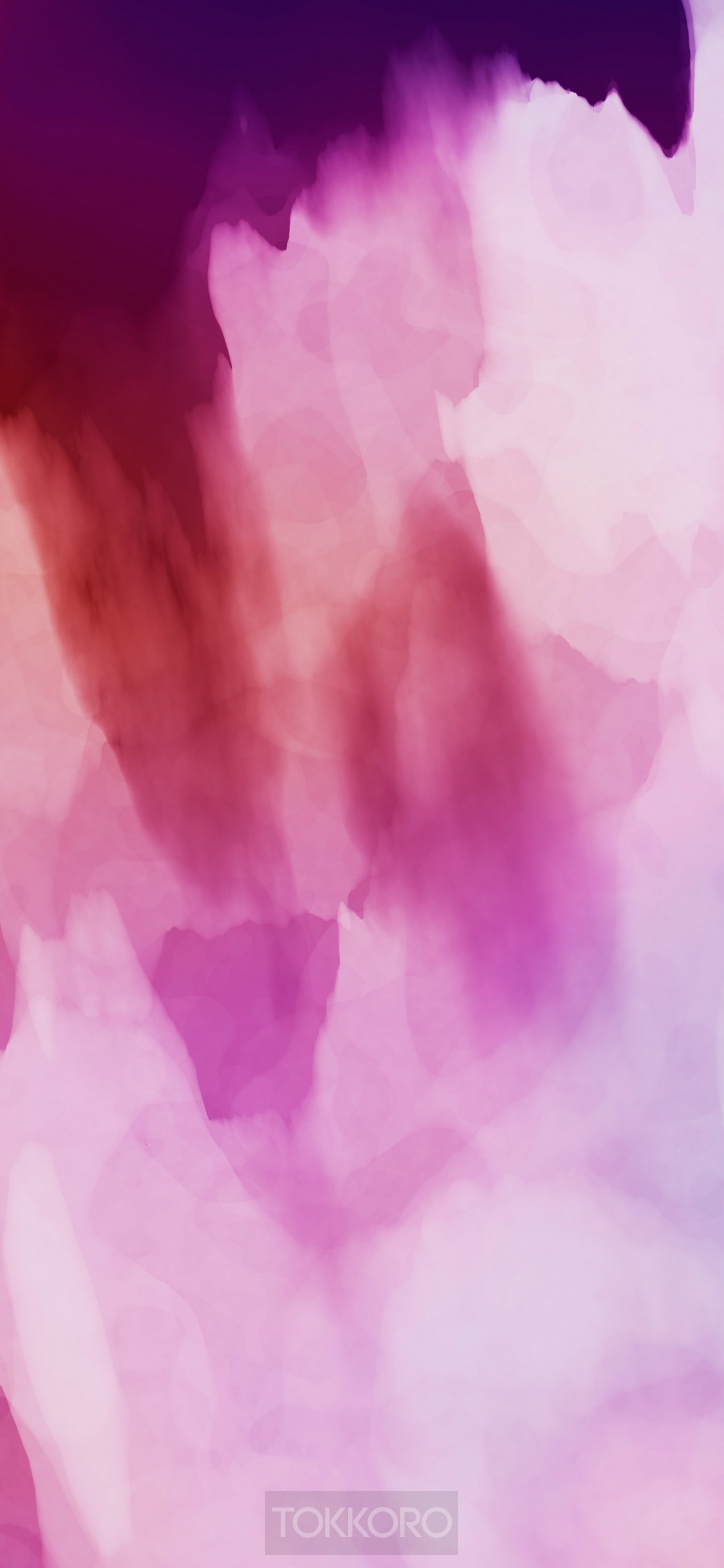 Abstract watercolor wash drawing with purple and pink hues HD Phone Wallpaper