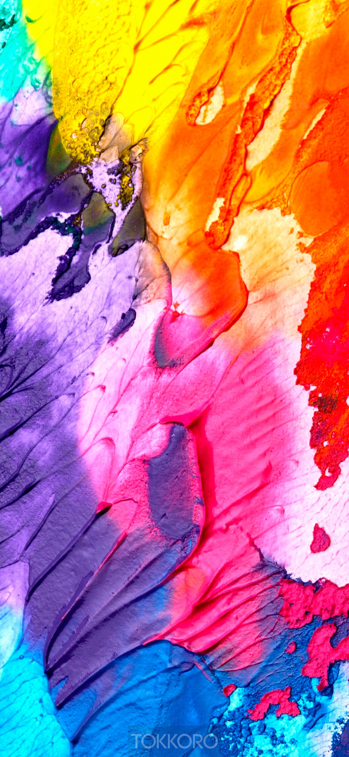 Abstract multicolor paint texture HD Phone Wallpaper