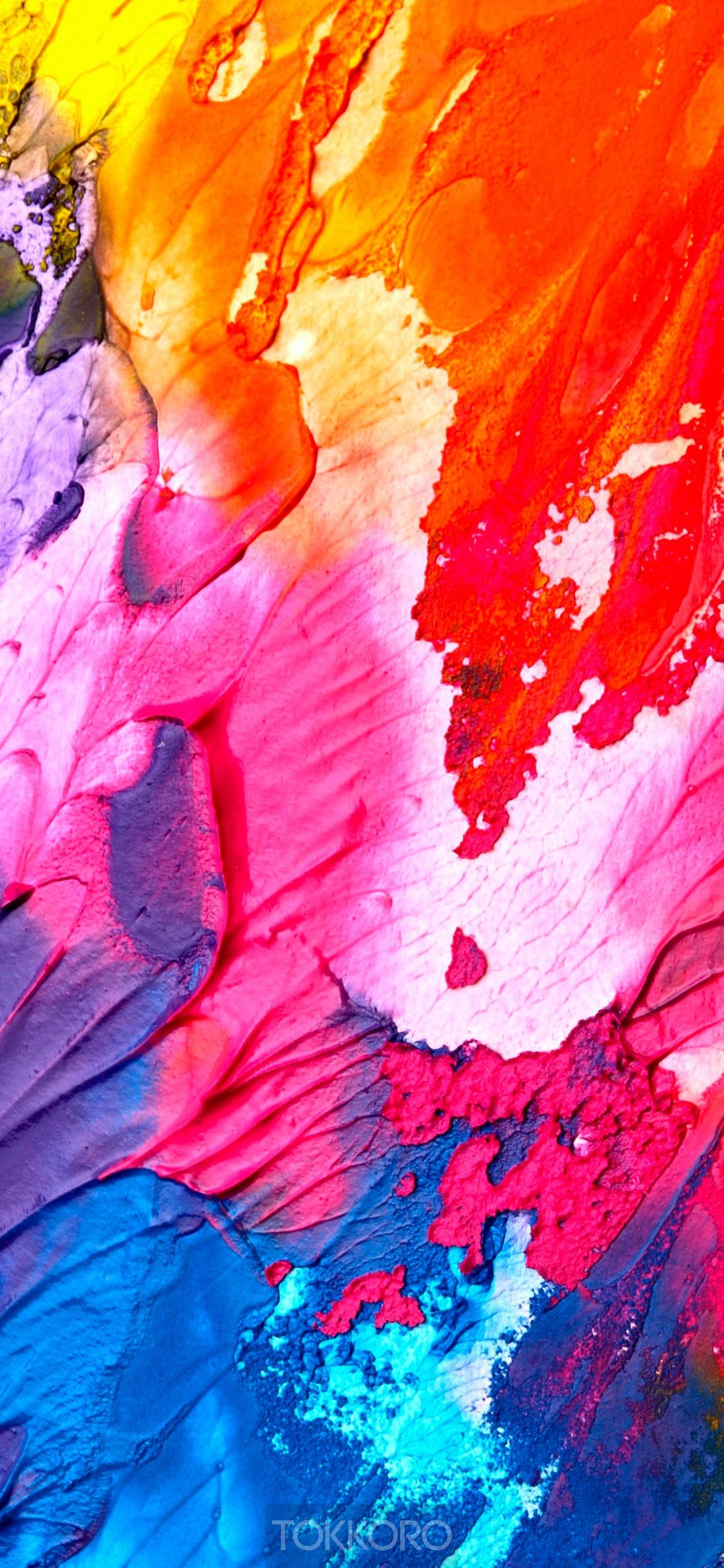 Abstract multicolor paint strokes HD Phone Wallpaper