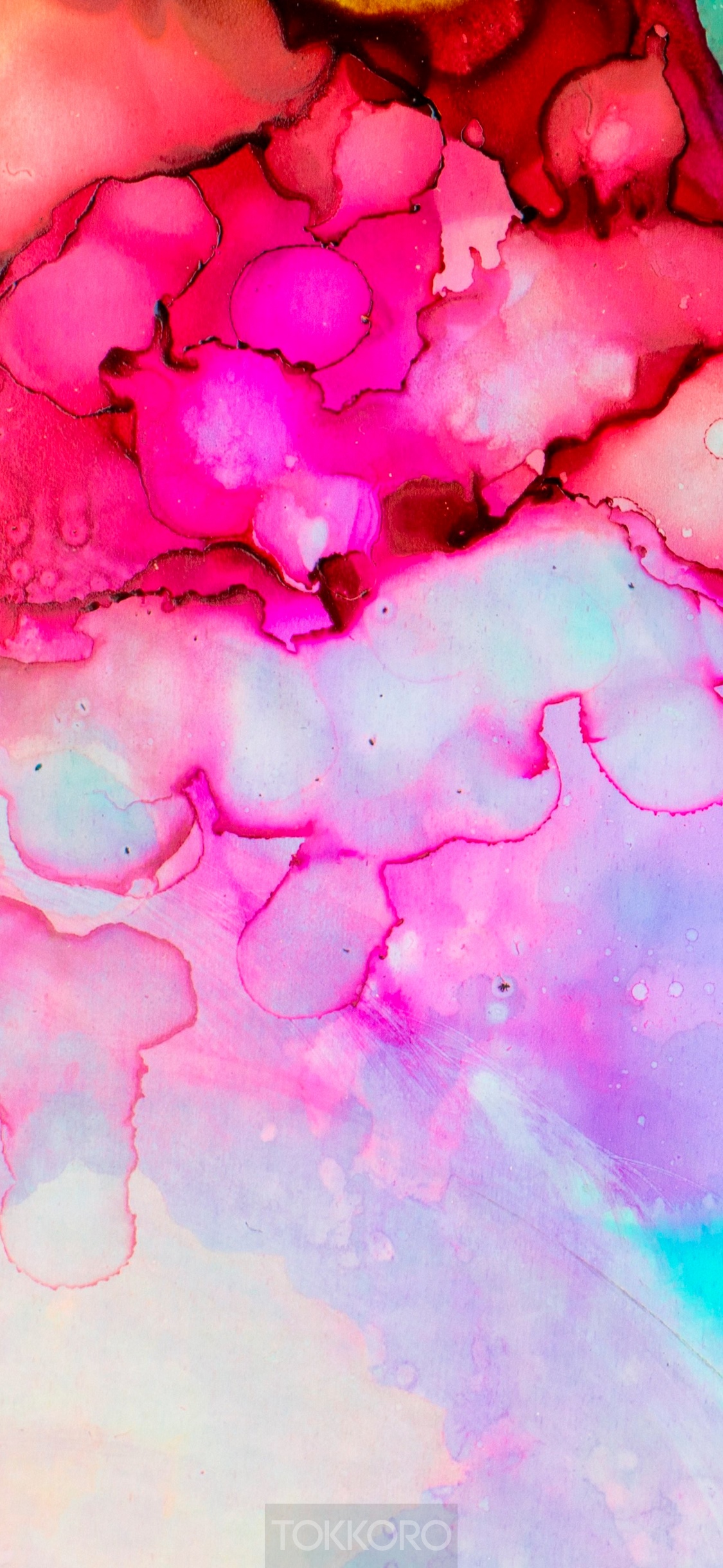 Abstract multicolor ink painting HD Phone Wallpaper