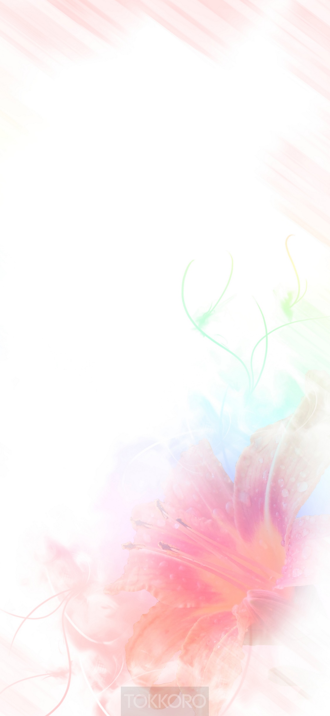 Pink flower with soft watercolor effect HD Phone Wallpaper