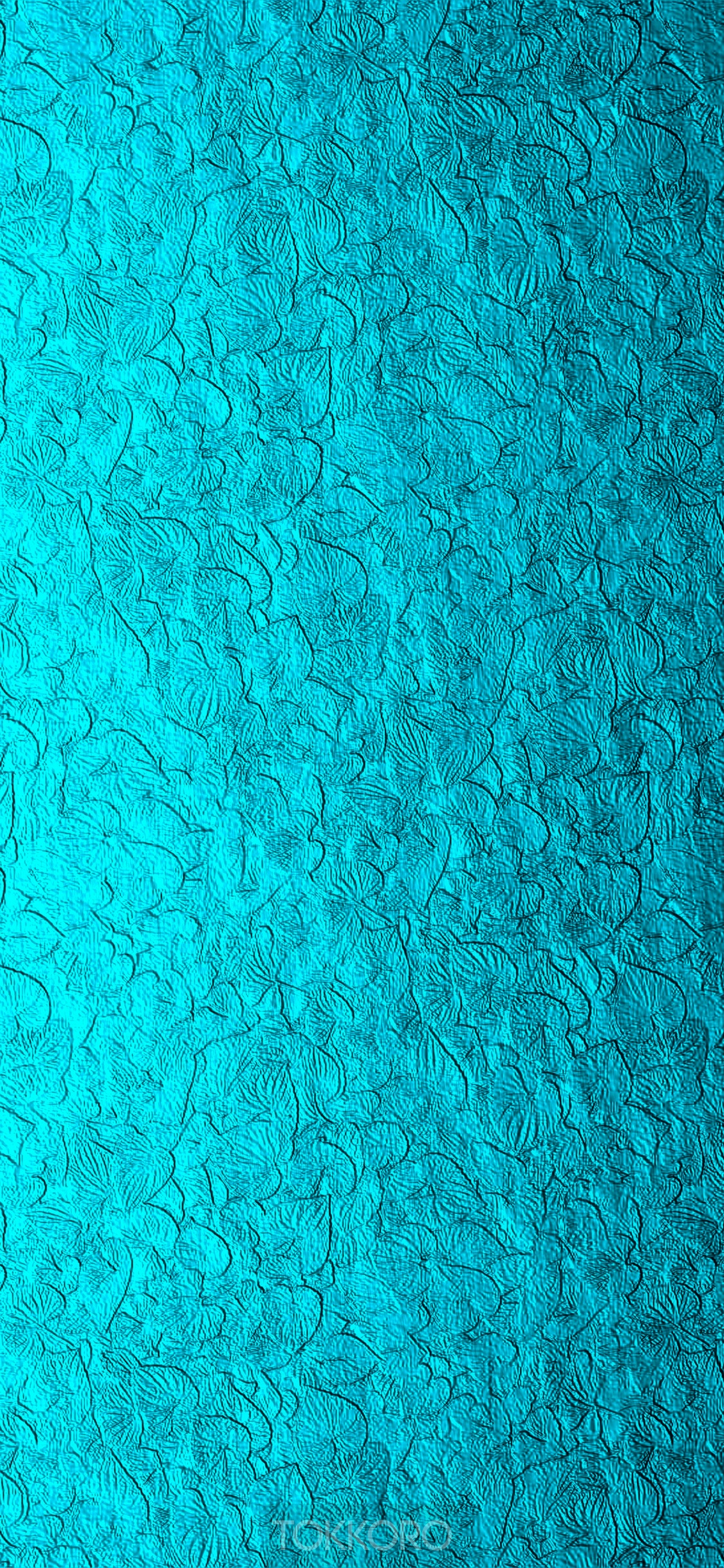Turquoise floral embossed pattern HD Phone Wallpaper