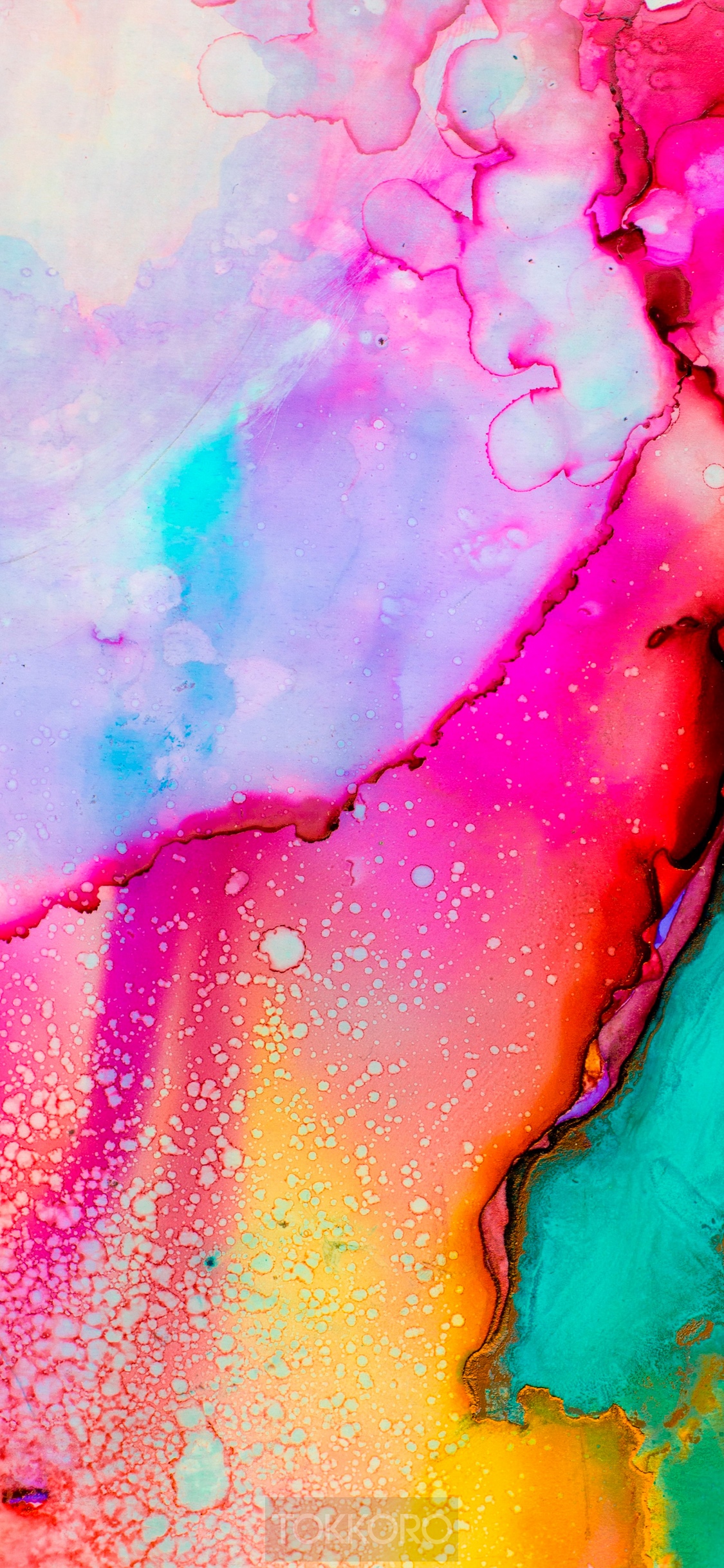 Abstract multicolor ink flow iPhone 11 Pro background HD Phone Wallpaper