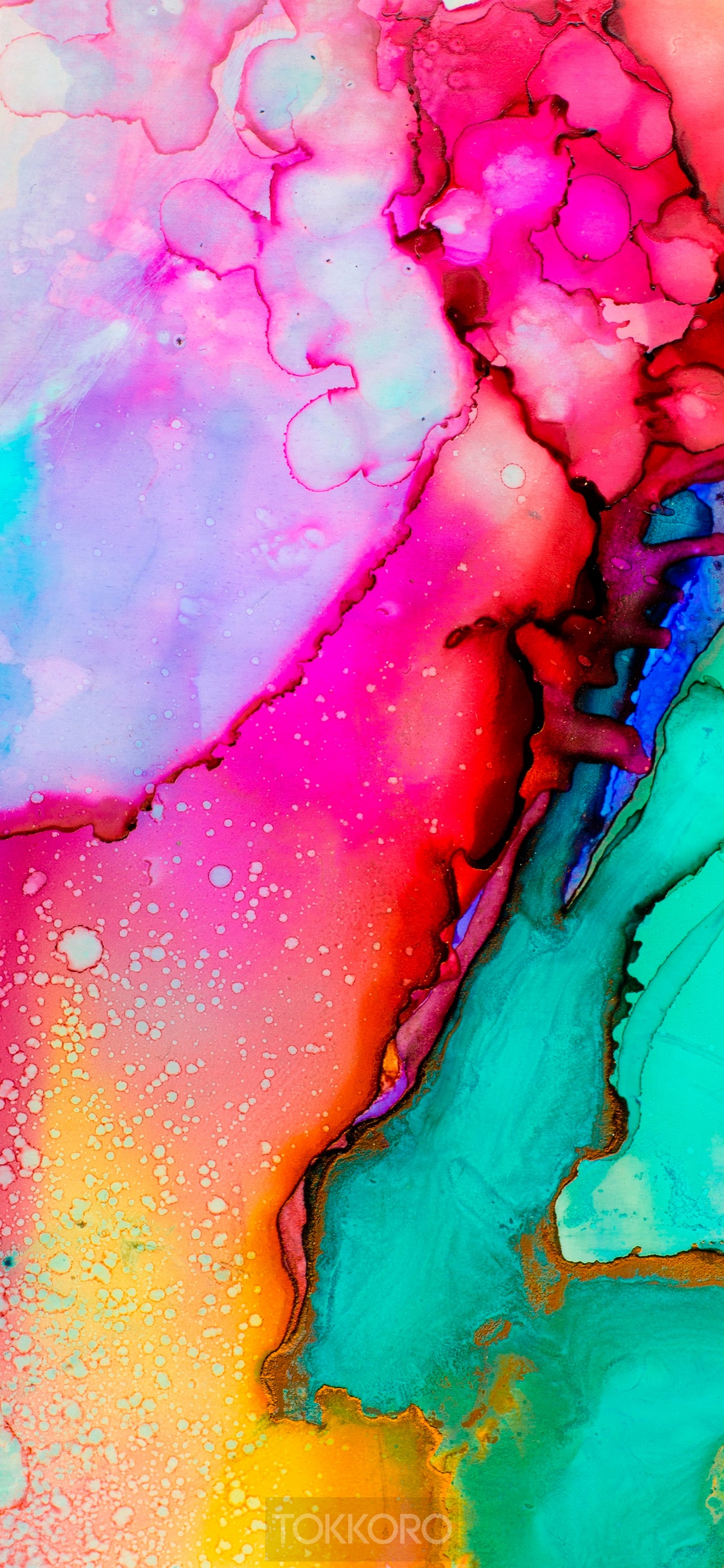 Abstract multicolor ink flow iPhone 11 Pro background HD Phone Wallpaper