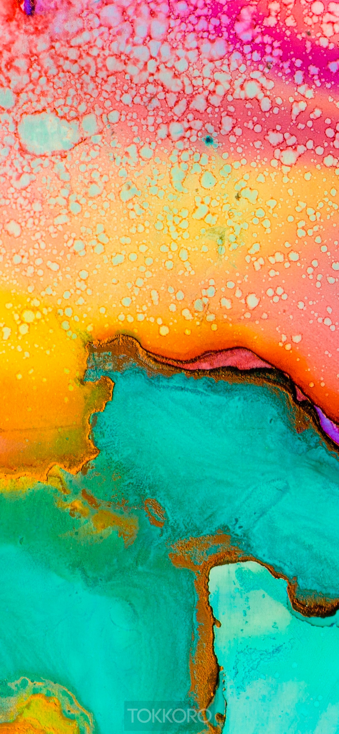 Abstract multicolor fluid art with bright colors HD Phone Wallpaper
