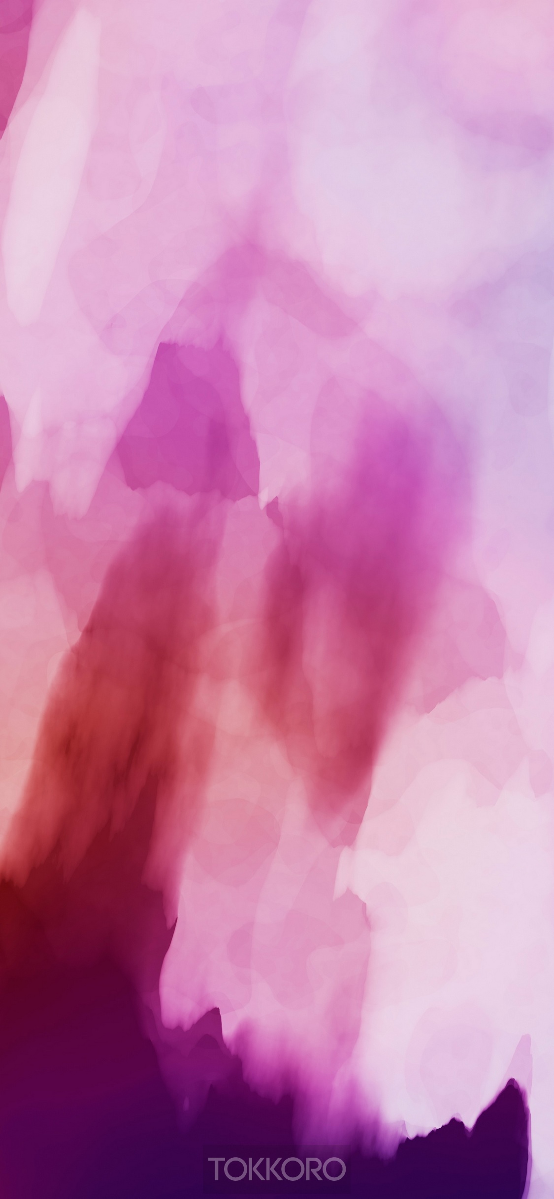 Abstract watercolor wash drawing with pink and purple hues HD Phone Wallpaper