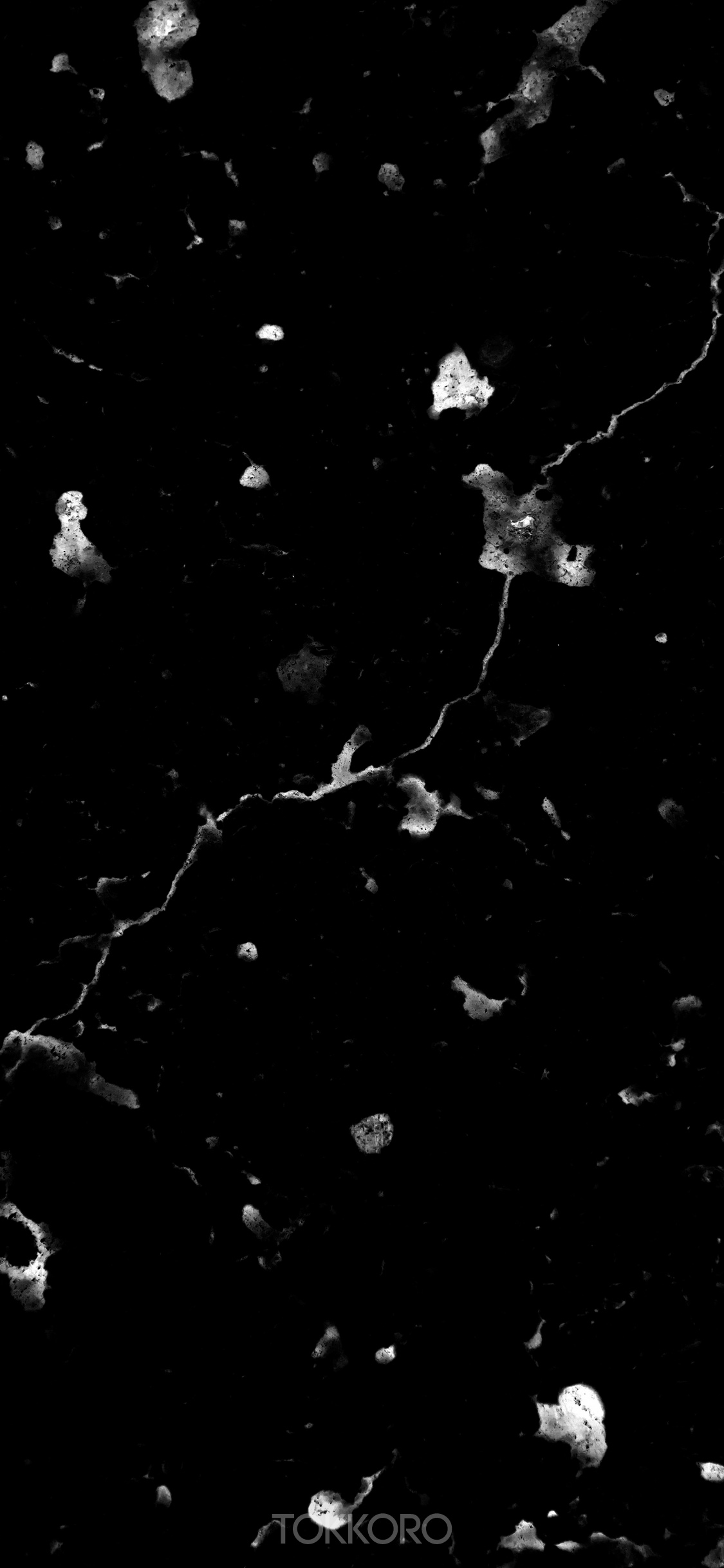 Black cracked marble texture with white veins HD Phone Wallpaper
