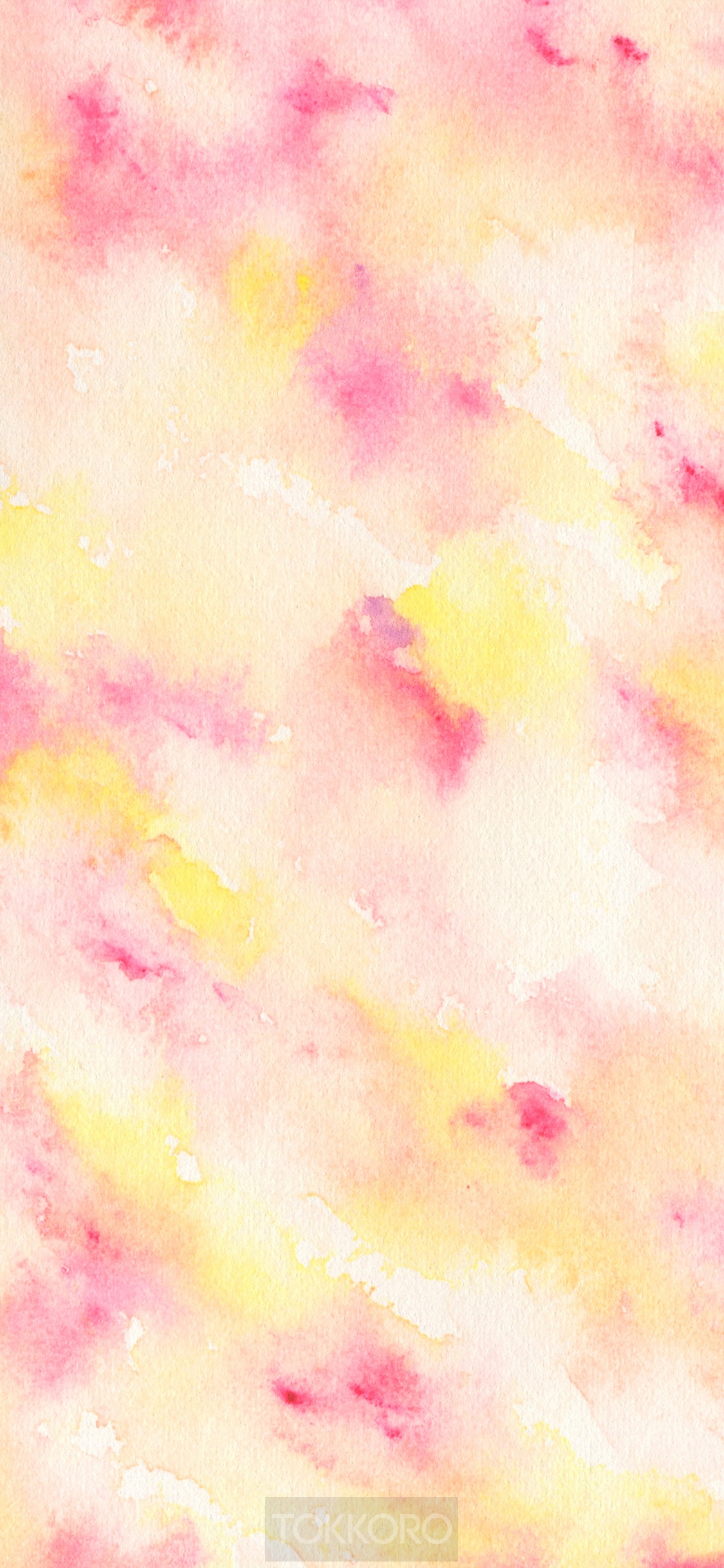 Watercolor wash drawing pink and yellow abstract HD Phone Wallpaper
