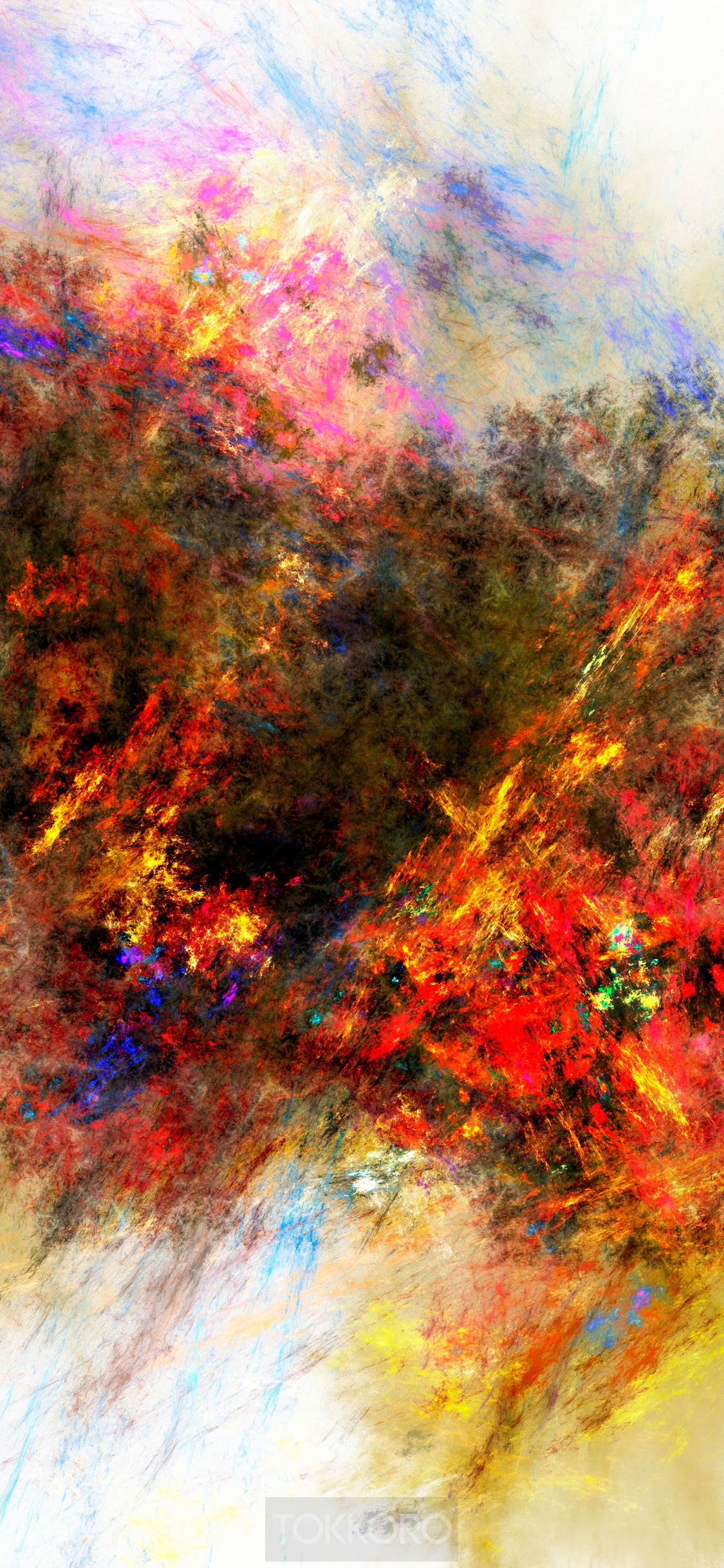 Abstract multicolor wash drawing HD Phone Wallpaper