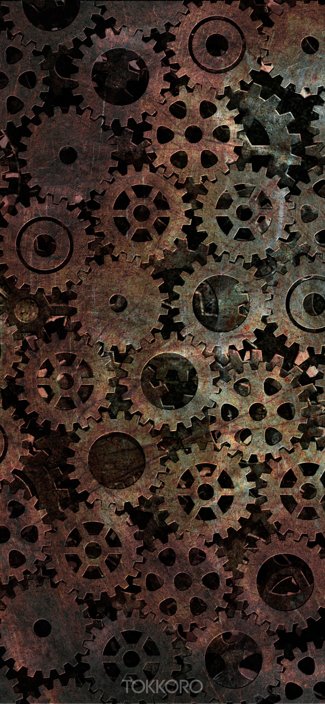 Rusty gears background HD Phone Wallpaper