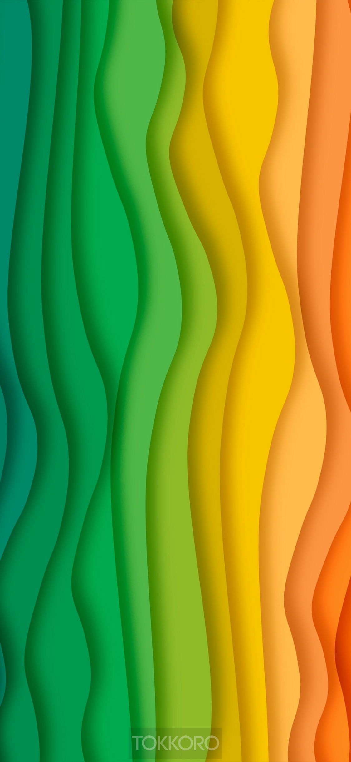 Abstract multicolor wavy layers HD Phone Wallpaper
