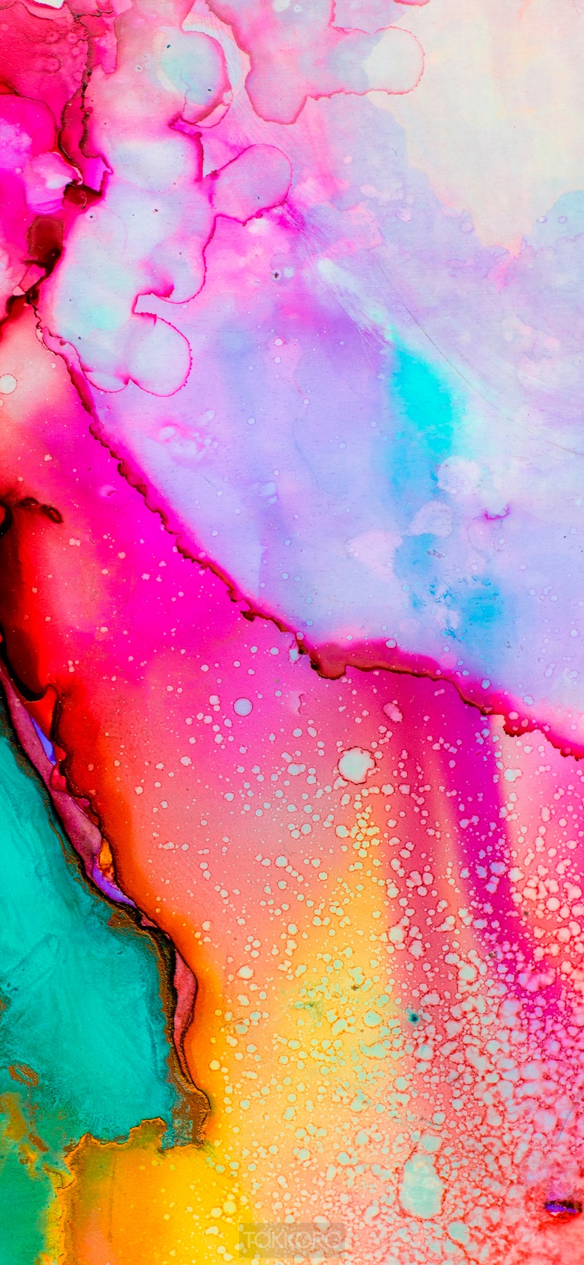 Abstract multicolor ink flow HD Phone Wallpaper