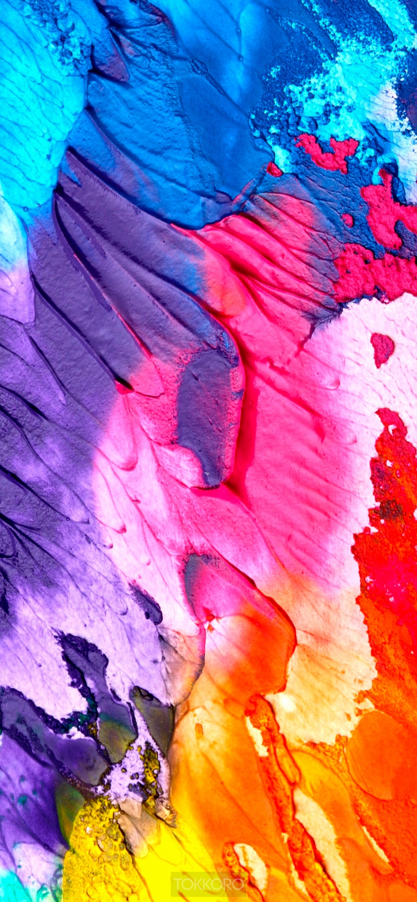 Abstract multicolor paint strokes HD Phone Wallpaper