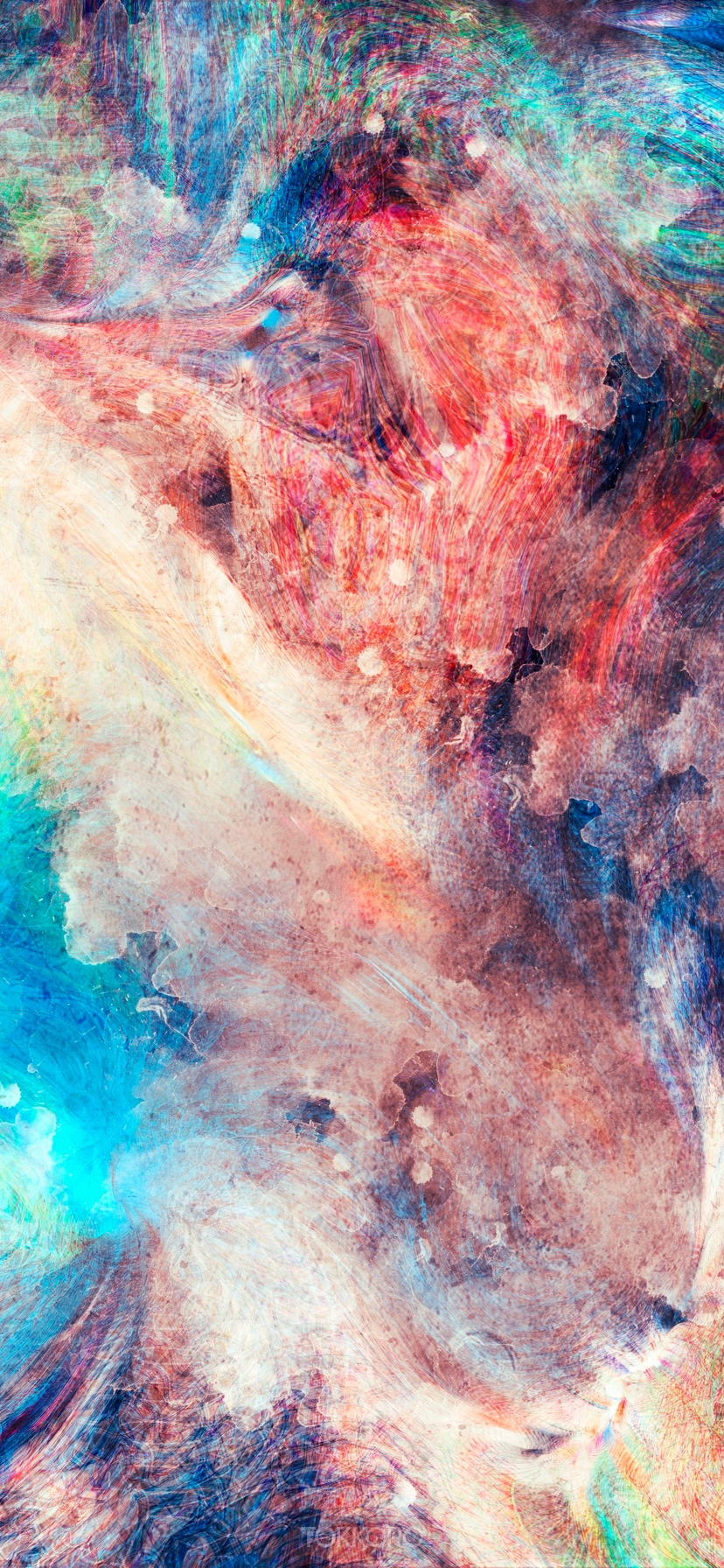 Abstract multicolor wash drawing HD Phone Wallpaper