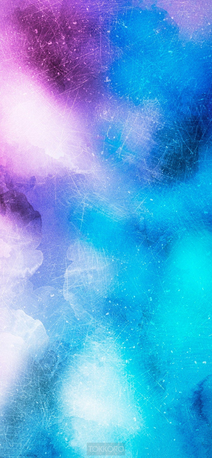 Abstract watercolor wash drawing with purple and blue hues HD Phone Wallpaper