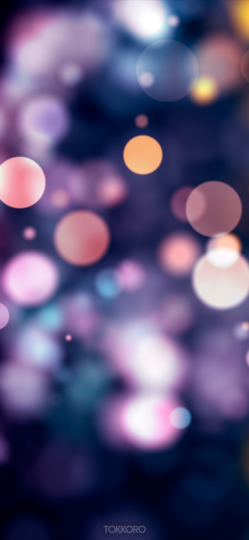 Abstract bokeh lights on dark background HD Phone Wallpaper