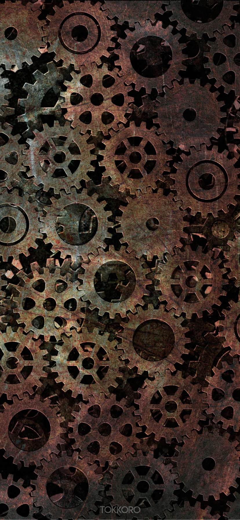 Steampunk gears background HD Phone Wallpaper