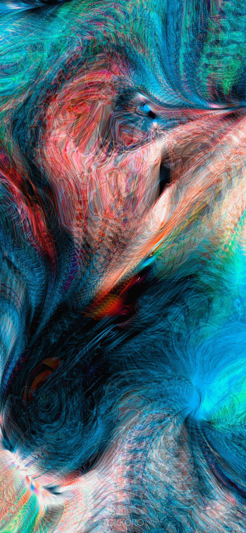 Abstract multicolor wash drawing HD Phone Wallpaper
