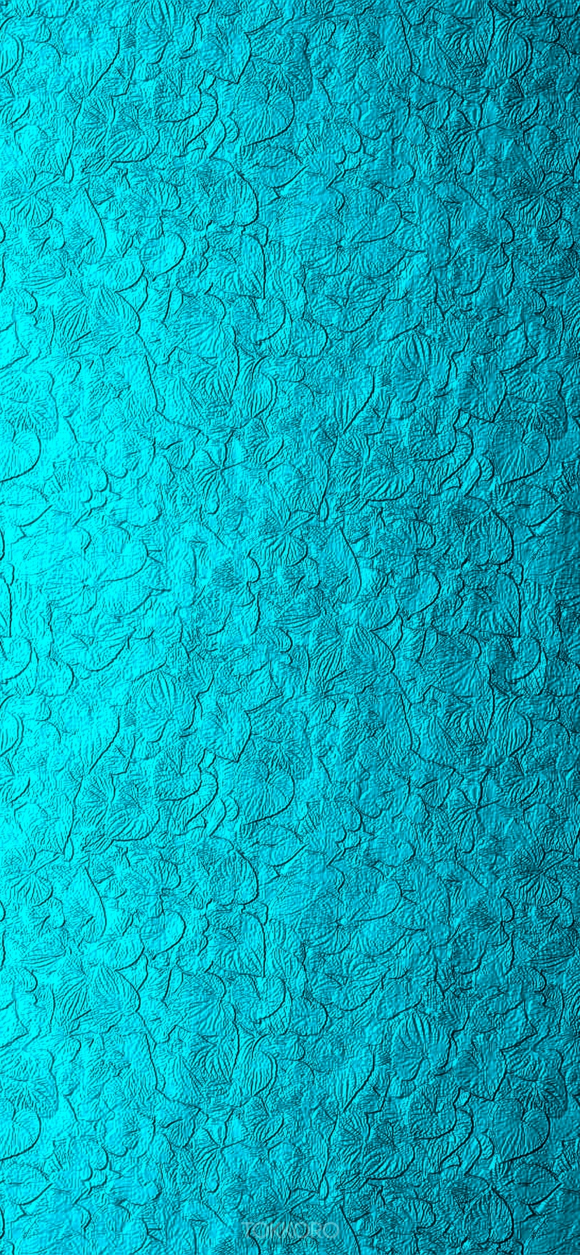 Turquoise floral embossed pattern HD Phone Wallpaper