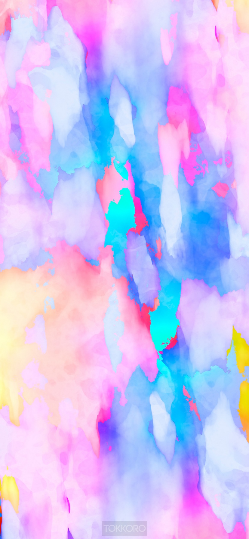 Abstract watercolor wash drawing multicolor HD Phone Wallpaper